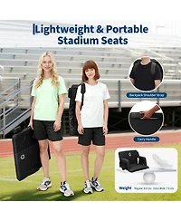 gaomon 2-Pack Portable 20.5in Folding Reclining Stadium Seats