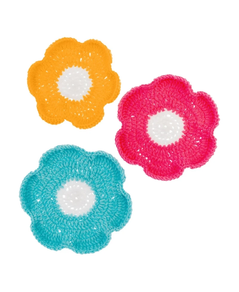 John Bead Flower Coasters Floral Crochet Diy Kit for Beginners