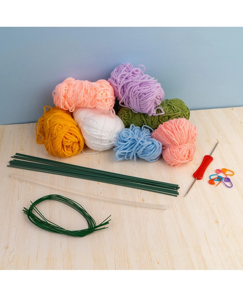 John Bead Bouquet Kit Floral Crochet Diy Kit for Beginners