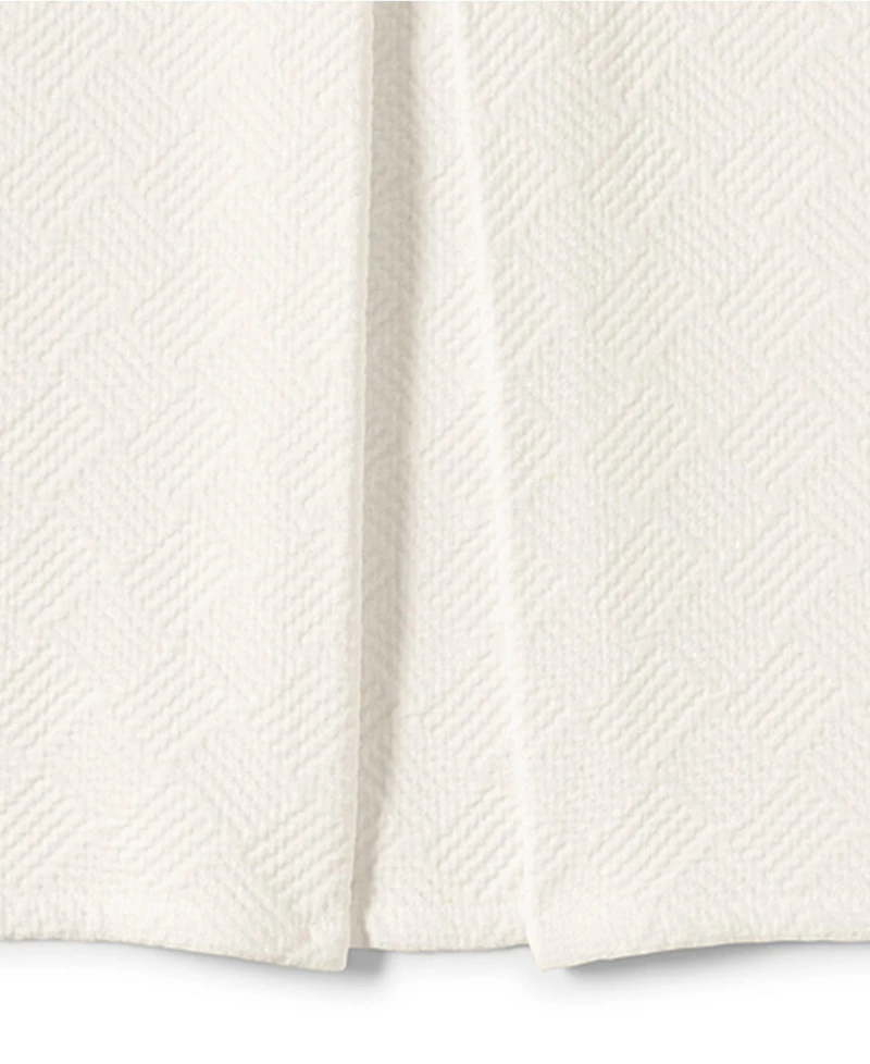 Lands' End Basketweave Cotton Matelasse Bedskirt