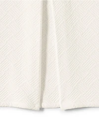 Lands' End Basketweave Cotton Matelasse Bedskirt