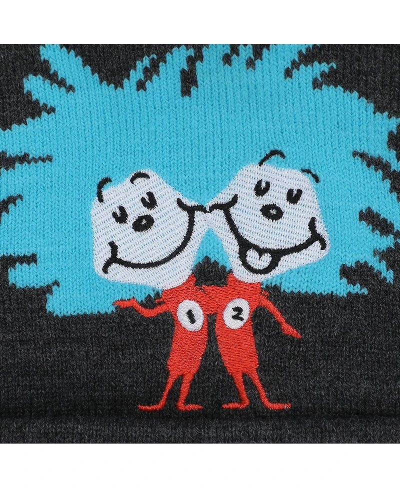 Dr. Seuss Thing 1 and Thing 2 Toddler Cuffed Pom Beanie and Gloves Set
