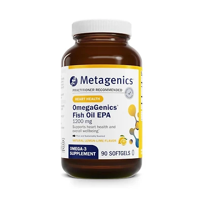 Metagenics OmegaGenics Fish Oil Epa 1200 High Potency Omega 3 Supplement Supports Heart, Brain and Immune Health 90 Softgels