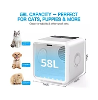 Gouun Smart Pet Dryer Box 58L Quiet Cat and Dog Dryer with App Control Low Noise Grooming