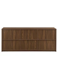 Streamdale Furniture 67'' Modern Wavy 6-Door Sideboard Storage Cabinet