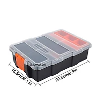 Xdovet Small Parts Organizer Removable Dividers 10-Compartment Storage Box