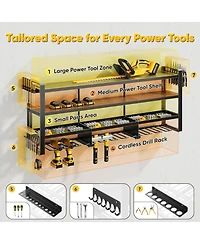 Xdovet Power Tool Organizer Wall Mount 4 Layer Heavy Duty Drill Holder