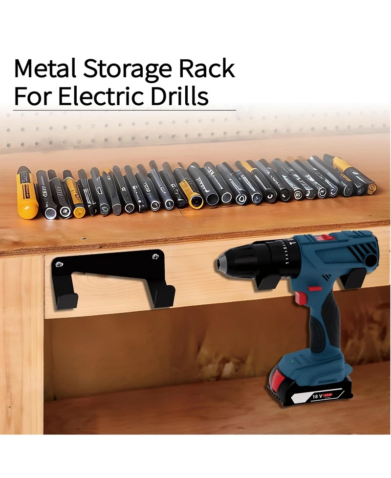 Xdovet Drill Holder Wall Mount Steel Tool Organizer Storage Dock