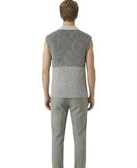Modenaire Men's Colorblock Polo-Collar Knit Vest
