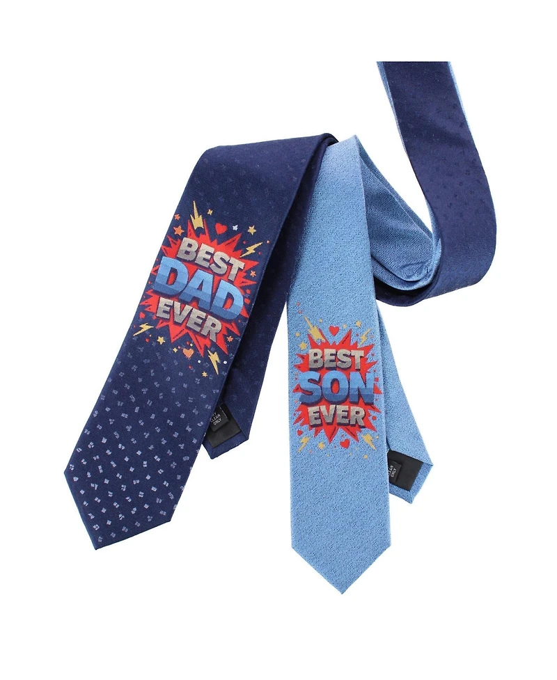 Trafalgar Men's Boy's Best Son Ever Novelty Silk Necktie