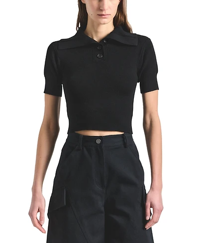 Derek Lam 10 Crosby Women's Antonella Polo Collar Top