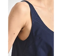 Derek Lam 10 Crosby Women's Emery Embroidered Twill Trapeze Dress
