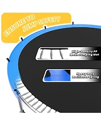Zeny Outdoor Trampoline for Kids and Adults, Pumpkin Trampolines with Curved Poles,Heavy Duty Trampoline Anti-Rust Coating Astm Approval