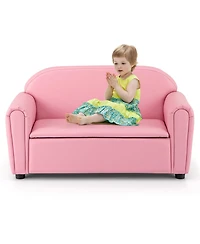 Slickblue Kids Upholstered Armchair with Storage Function for Bedroom or Playroom