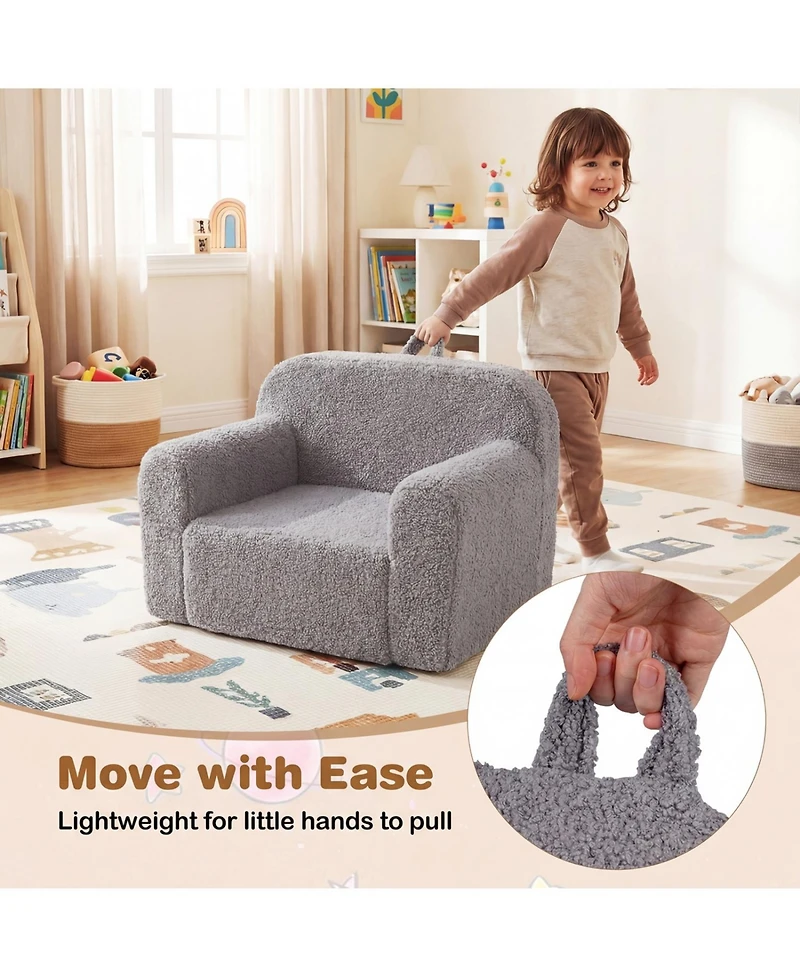 Slickblue Kids Couch with Anti-Slip Bottom, Portable Toddler Seating