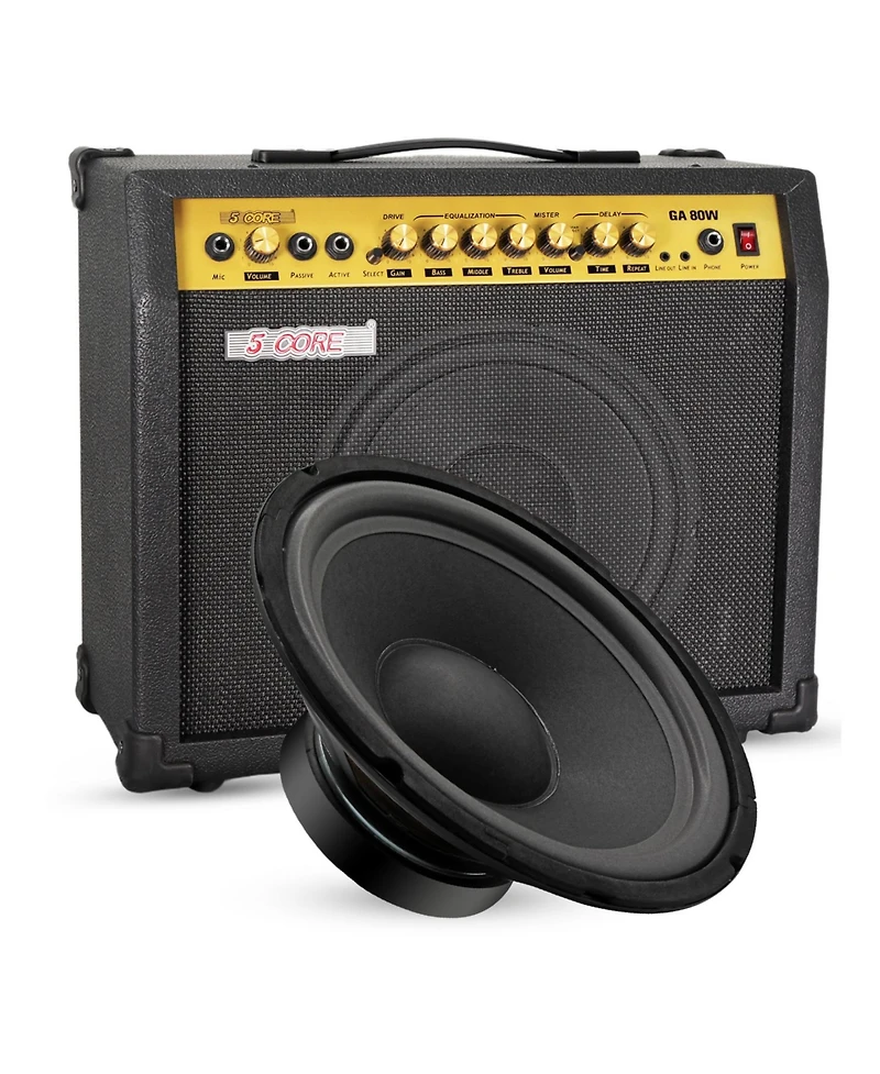 5 Core 10 Inch Guitar Speaker Replacement 600W 8 Ohm Low Distortion for Electric Guitar Amp Cabinet
