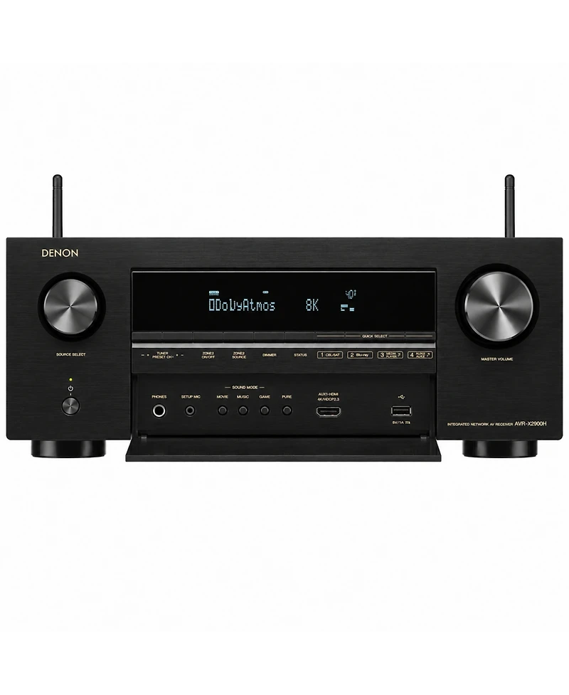 Denon Avr-X2900H 7.2 Ch 95W 8K Av Receiver Powered by Heos with Dolby Atmos