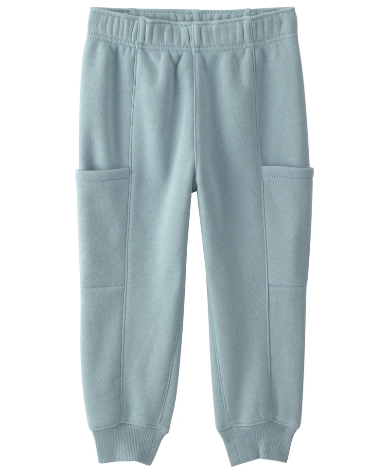 Carter's Toddler Boys' 2T-5T Striped Fleece Henley Sweatshirt and Jogger Pants, 2-Piece Set