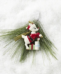 Lenox Rudolph in a Santa Suit Ornament