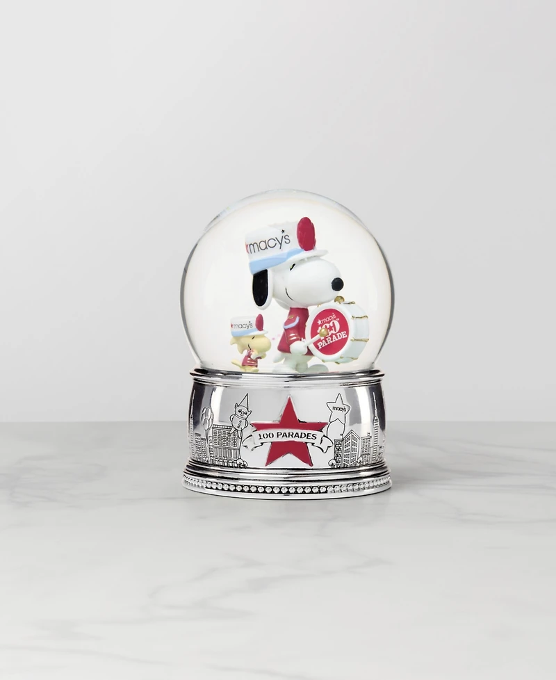Lenox Peanuts Macy's 100th Parade Snow Globe