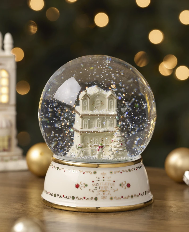 Lenox Mistletoe Park Snow Globe