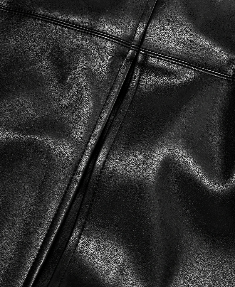 I.n.c. International Concepts Women's High-Waisted Front Slit Faux-Leather Pencil Midi Skirt, Macy's Exclusive