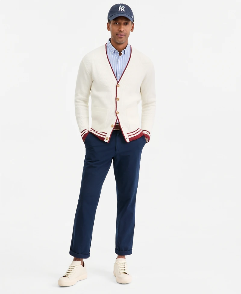 Club Room Men's Varsity Tipped Cardigan Sweater, Macy's Exclusive