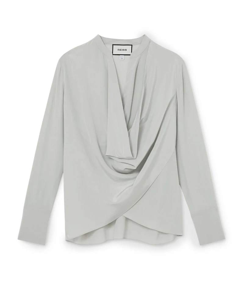 Reiss Women's Lauren Matt Silk Drape Shirt