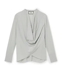 Reiss Women's Lauren Matt Silk Drape Shirt