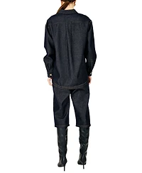 Line & Dot Women's Roxie Collared Oversized Shirt