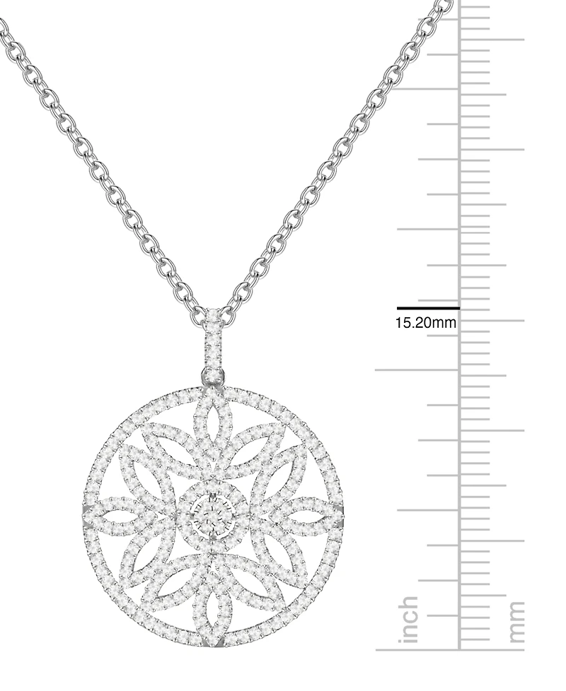 Macy's Diamond Pendant Necklace (1 ct. t.w.) in Sterling Silver