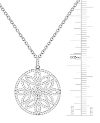 Macy's Diamond Pendant Necklace (1 ct. t.w.) in Sterling Silver