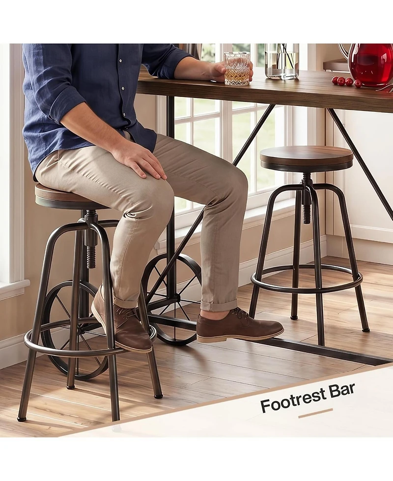 Tribesigns 63-Inch Long Bar Table, Counter Bar Height Table with Bicycle-Style Metal Base, Industrial Rectangular Hightop Bar Pub