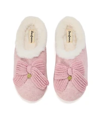 Dearfoams Women's Josie Knit Clog Slipper with Bow