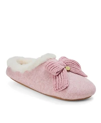 Dearfoams Women's Josie Knit Clog Slipper with Bow