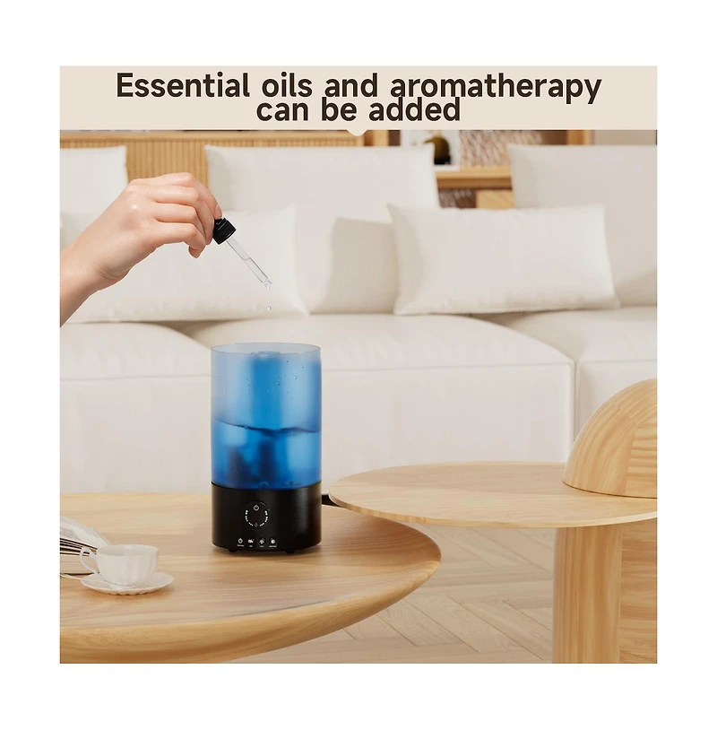 Topteng Humidifier with 7-Color Rgb Light, 360° Nozzle & Oil Diffuser
