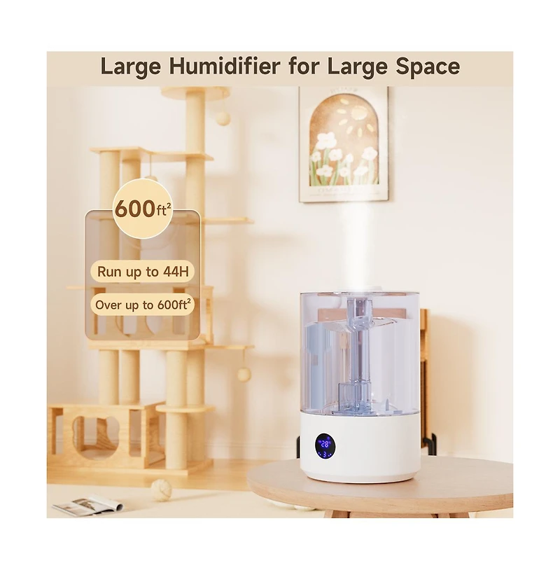 Topteng 2.1 Gal Humidifier with Remote, Uv-c Sterilization, 44H Runtime & 20dB Sleep Mode