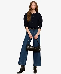 Sanctuary Women's Semi-Cropped Crewneck Sweater