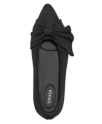 Vivaia Women's Azura Pointed-Toe Bow Ballet Flats