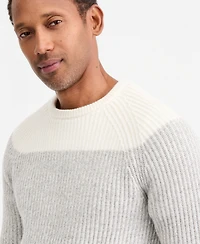 Club Room Men's Premium Blocked Chunky Crewneck Sweater, Macy's Exclusive