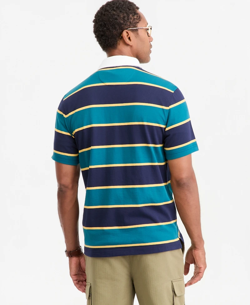 Club Room Men's Stripe Short-Sleeve Rugby Shirt, Macy's Exclusive