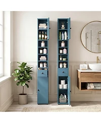 Costway Slim Bathroom Tall Cabinet with 2 Doors