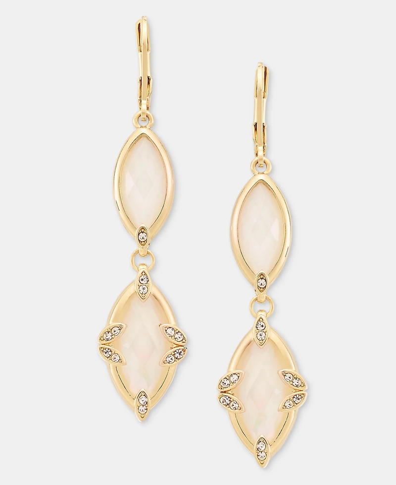 Lonna & Lilly Stone Double Drop Earrings