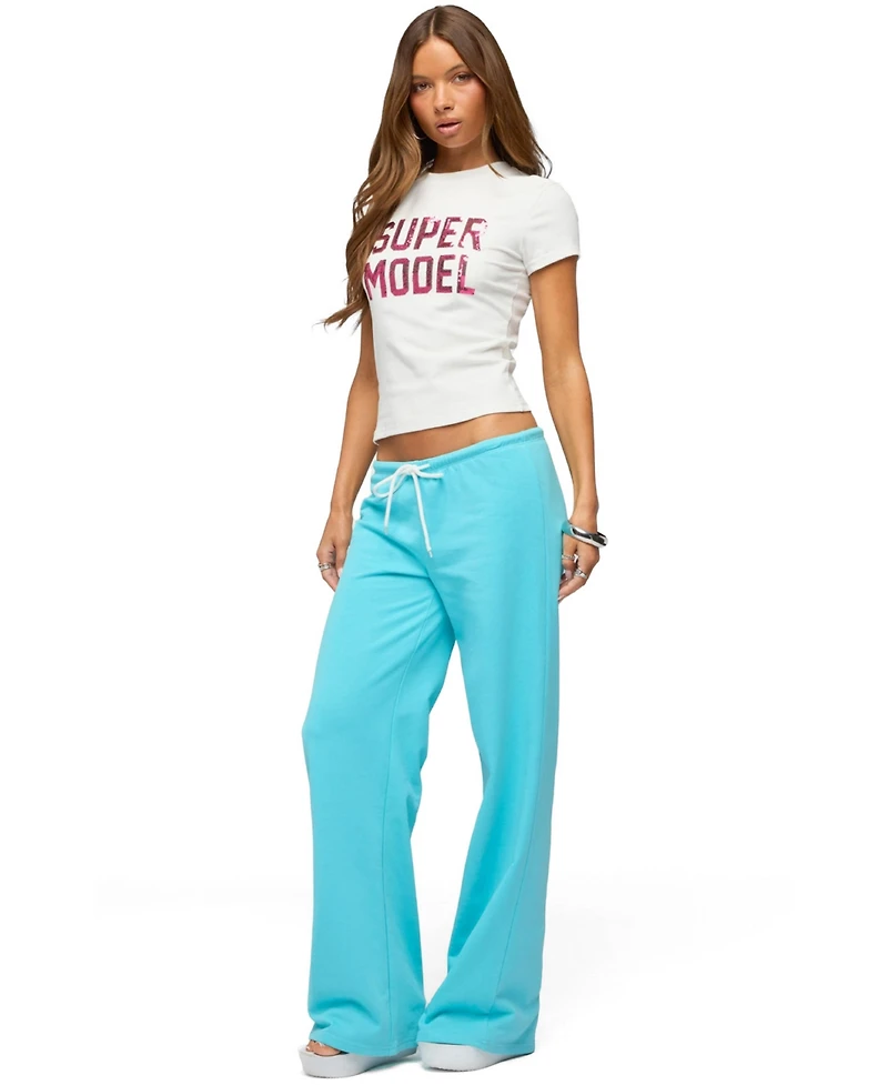 Edikted Women's Super Model Sequin T Shirt
