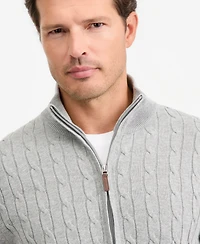 Club Room Men's Cable-Knit Full-Zip Sweater, Created for Macy's