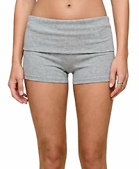 Edikted Women's Audrea Ribbed Foldover Biker Shorts