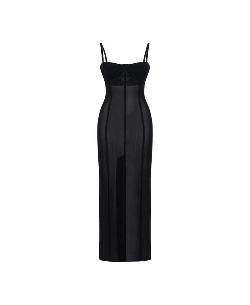Pcfg Women's Daydreamers Strappy Dress With Tulle Detail