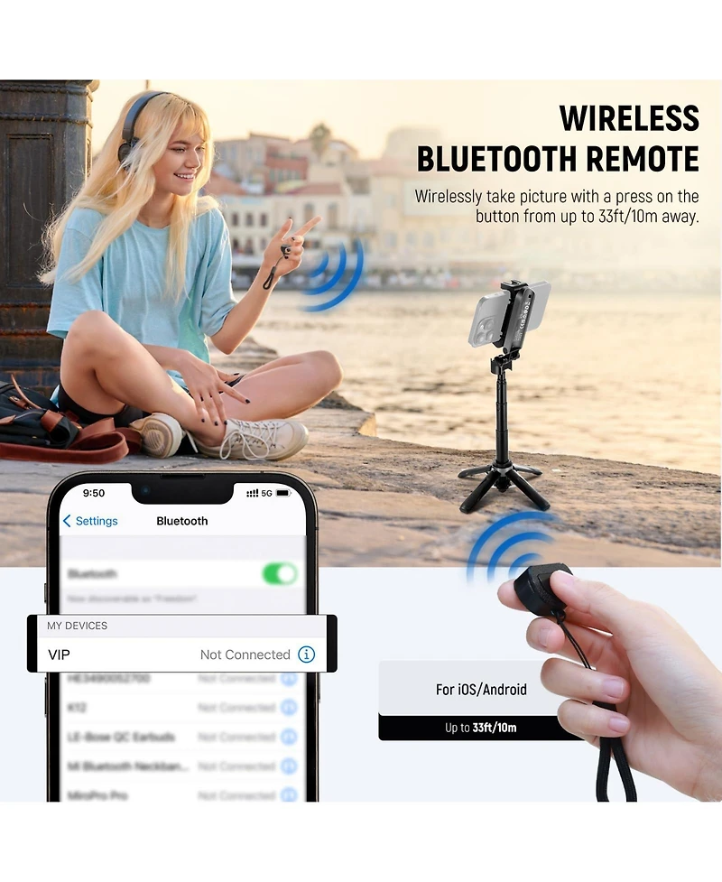 Neewer P15 Camera Tripod for select iPhone models