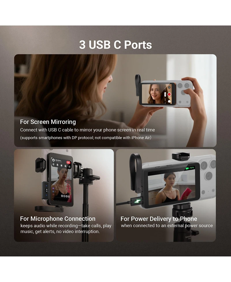 Neewer M4C Vlog Monitor for select iPhone models