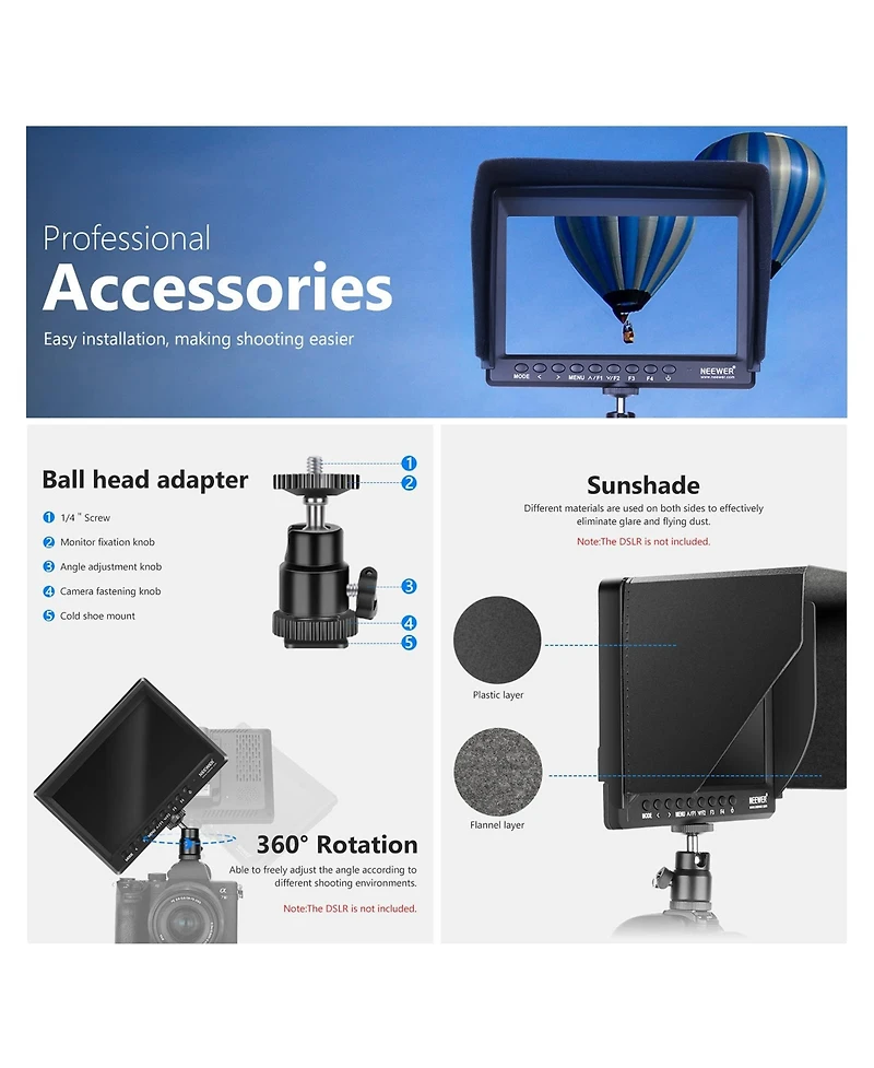 Neewer F100 Camera Mounting Accessory with 7inch